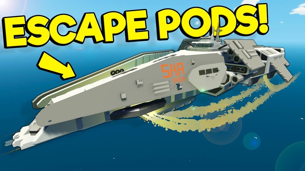 We Played with an Awesome Spaceship with Escape Pods! - Stormworks Multiplayer Survival
