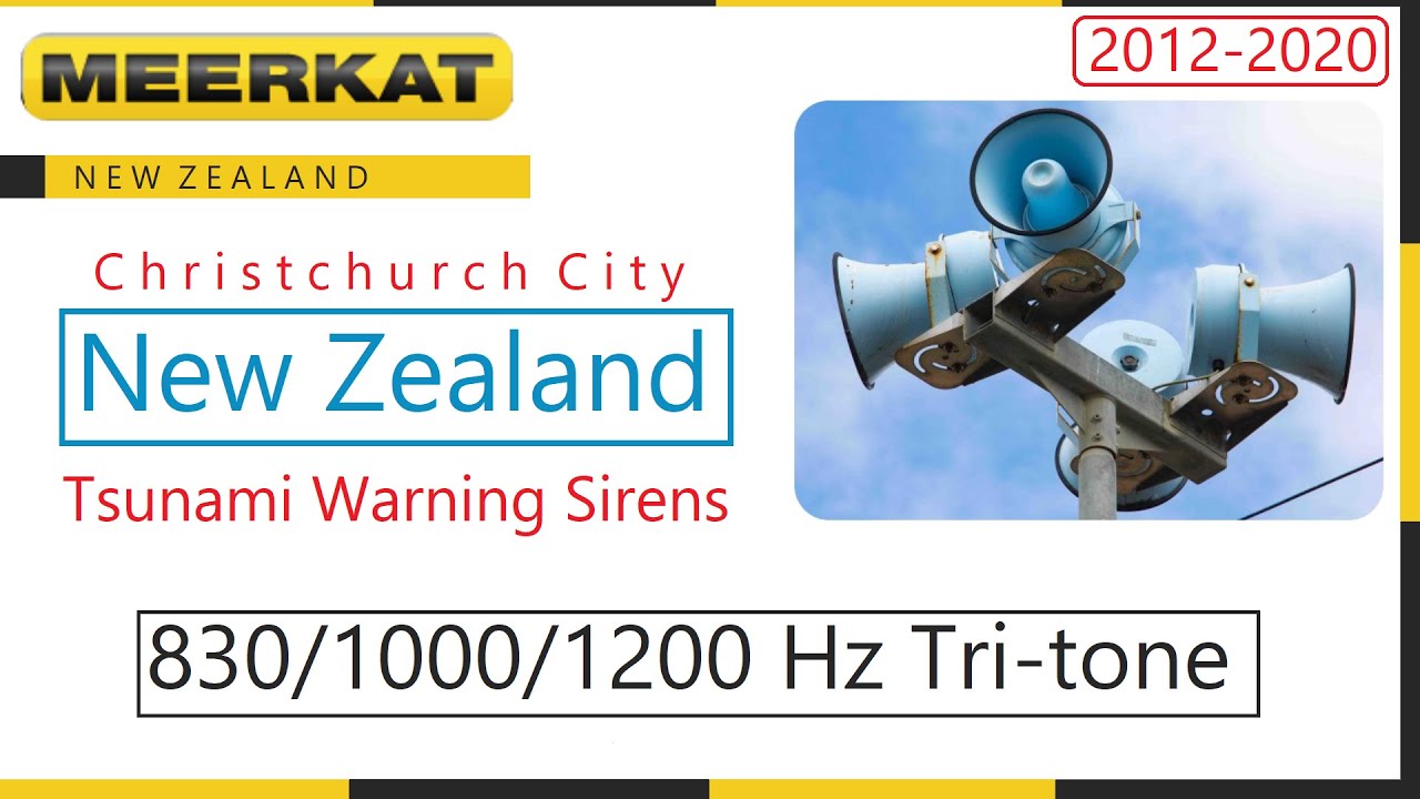 Meerkat Alert Systems New Zealand tsunami siren (2012-2020) | All signals synth