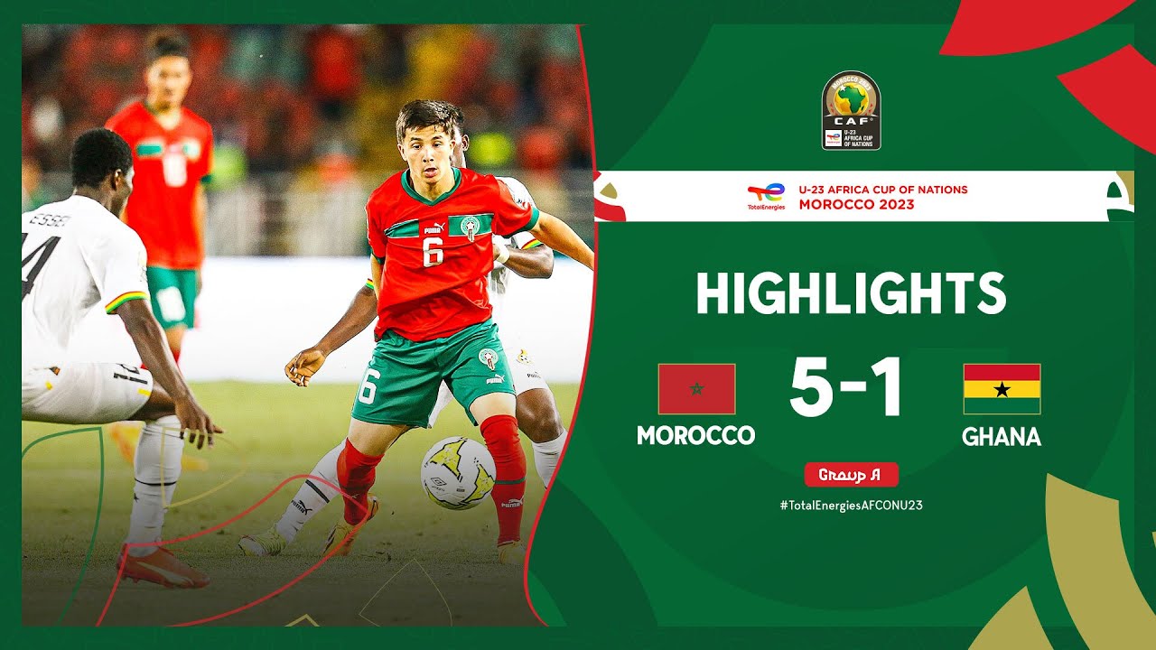 Morocco 🆚 Ghana | Highlights - #TotalEnergiesAFCONU23 - MD2 Group A