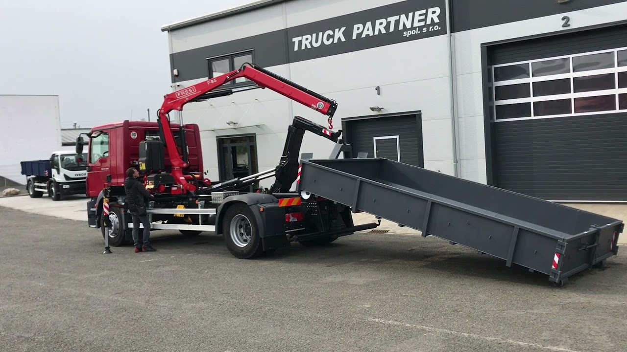 MAN TGM 18.250 KONTEJNER + JEŘÁB OD TRUCK PARTNER s.r.o.