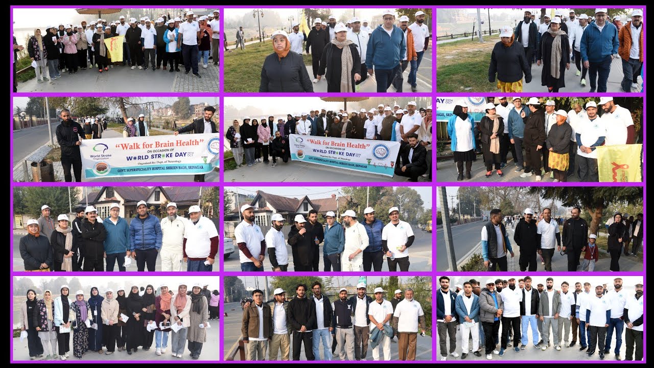 Stroke Awareness Walkathon Organized by Deptt. of Neurology Super Speciality Hospital GMC Srinagar