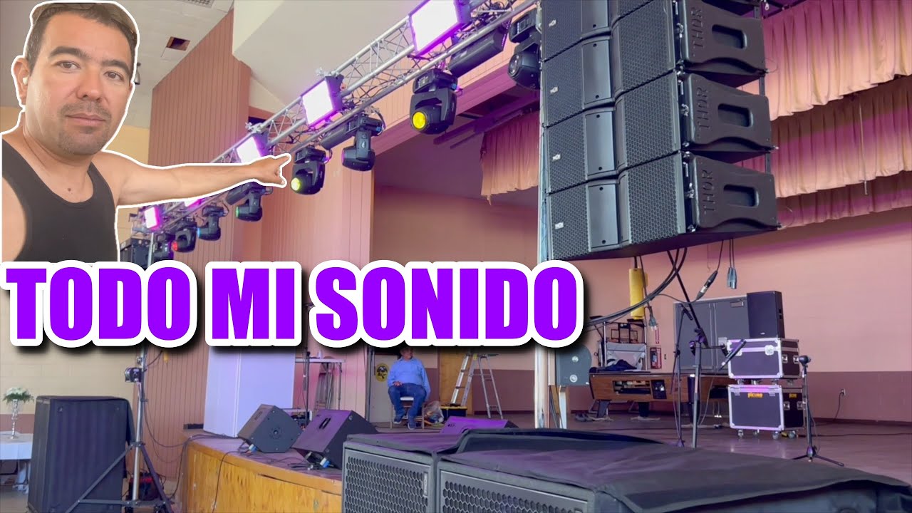 Instalando todo mi equipo! en un salon enorme!