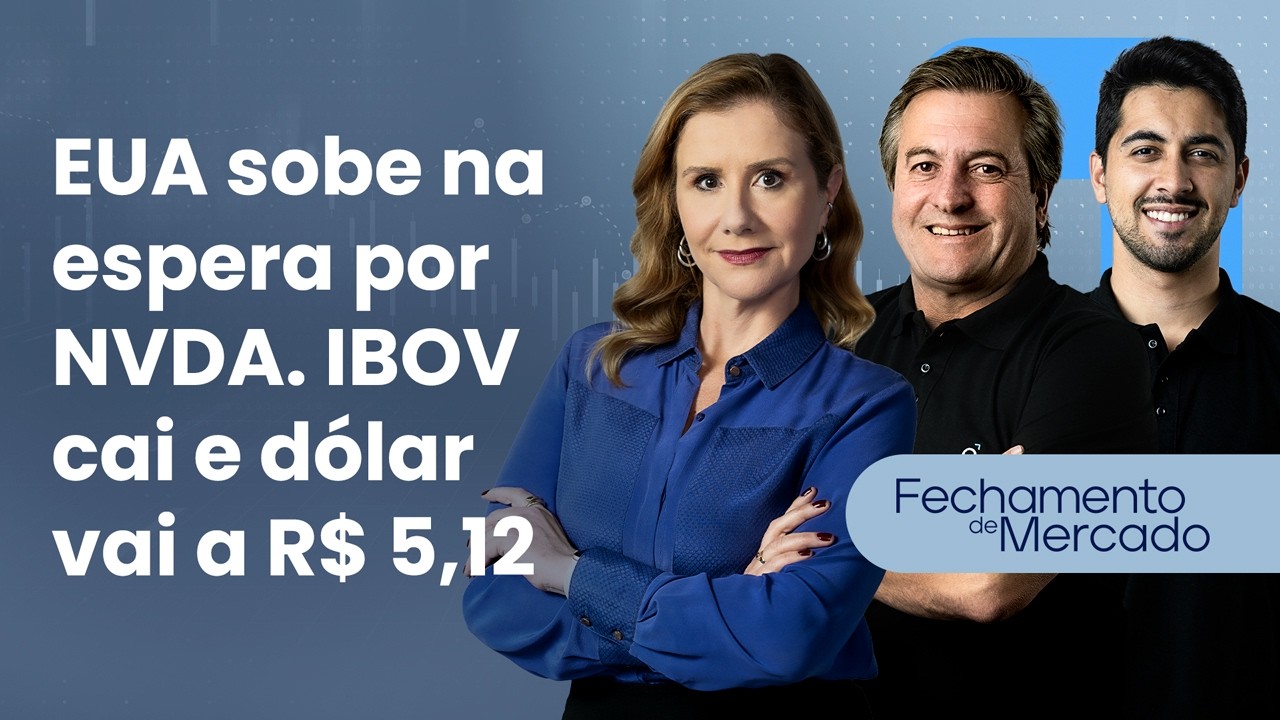 🔴 25/02/26 EUA sobe na espera por NVDA | IBOV cai e dólar cai a R$ 5,12 | Fechamento de Mercado