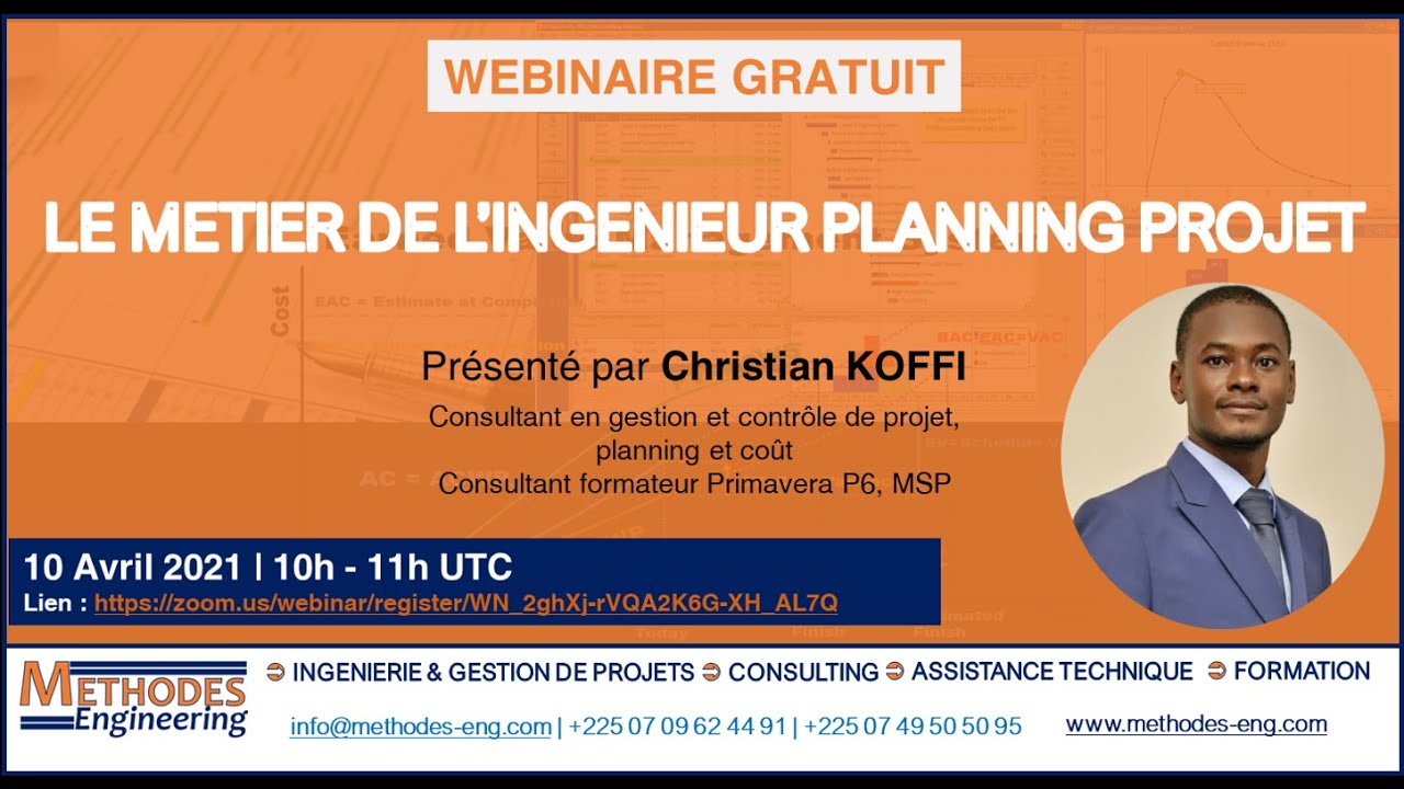 Enregistrement le métier de l'ingénieur planning