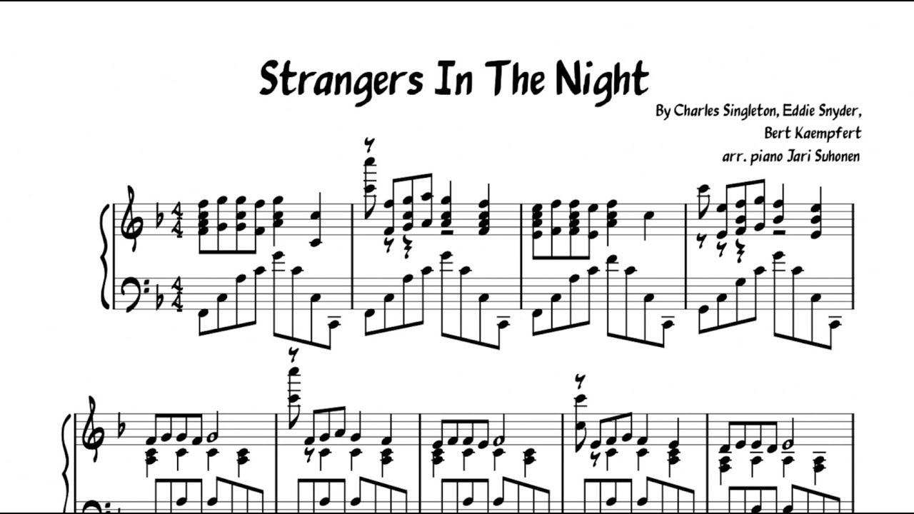 Frank Sinatra - Strangers In The Night - arr. piano