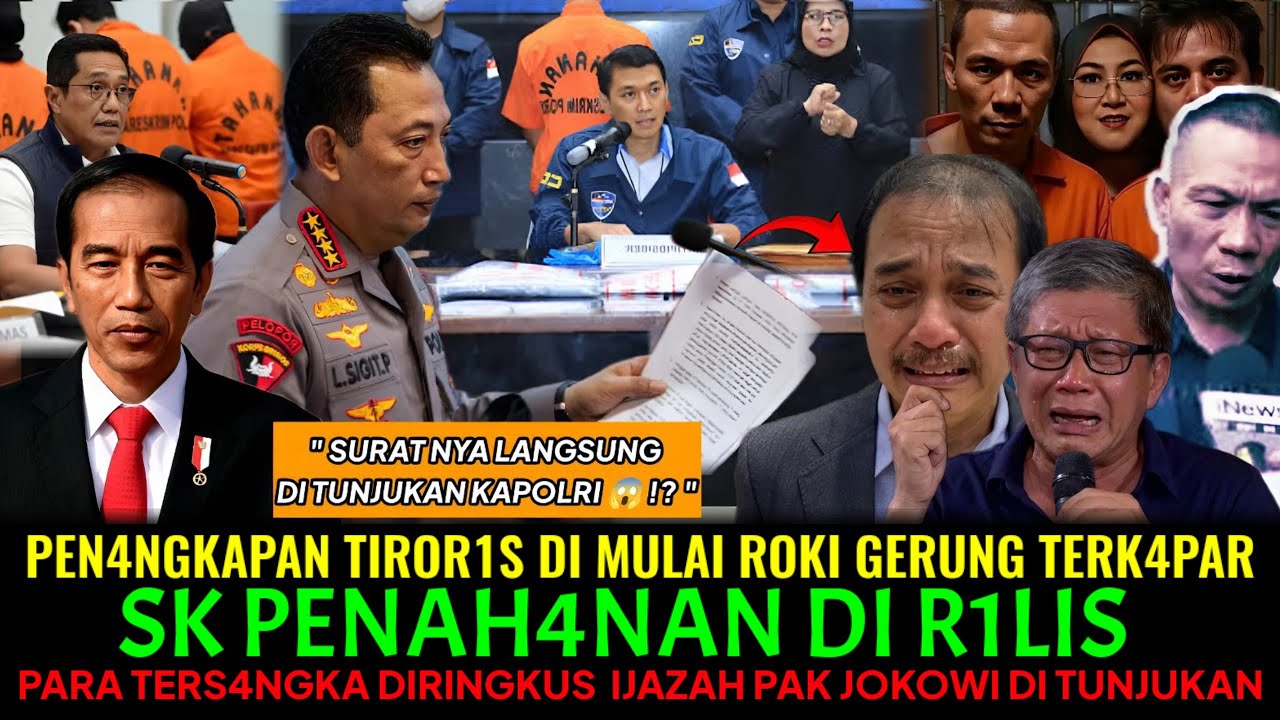 PEN4NGKAPAN TIROR1S DI MULAI😱!?ROKI GERUNG TERKAPAR😂 SK PENAH4NAN DI RILIS IJAZAH JOKOWI DI TUNJUKAN