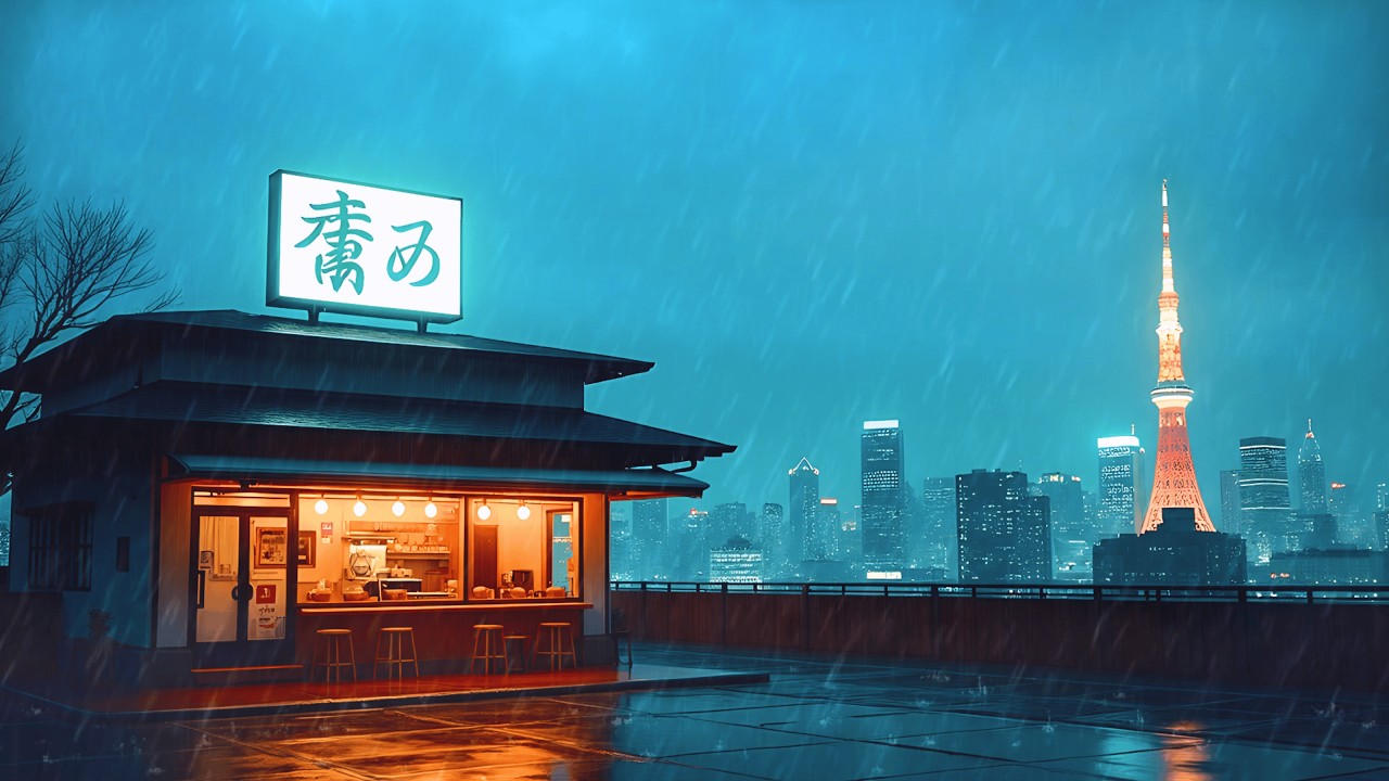 90s Tokyo Café 🌧️  Chill Rainy Lofi for Study & Focus