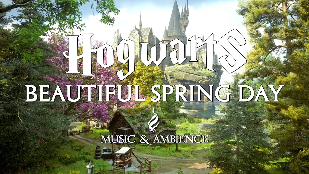 Beautiful Spring Day in Lower Hogsfield - Harry Potter Music - Calm Hogwarts Legacy Ambience