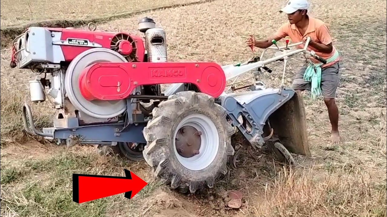 Wheel on air ! When My Power Tiller Was Going To Black Gram Field || Risky Power Tiller Driving ||