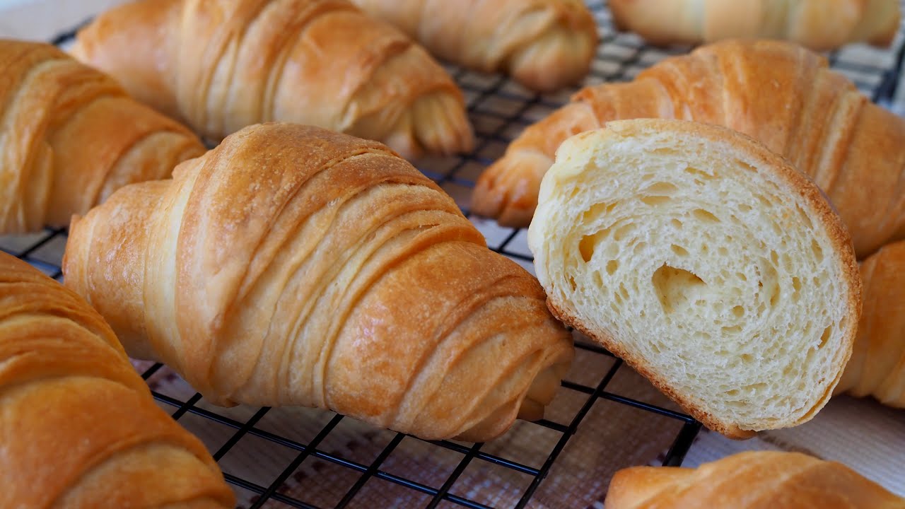 【CC】不需要折疊面团的羊角麵包食譜，簡單快速，每個人在家都可以做#croissant#EasyRecipe【阿栗食譜86】