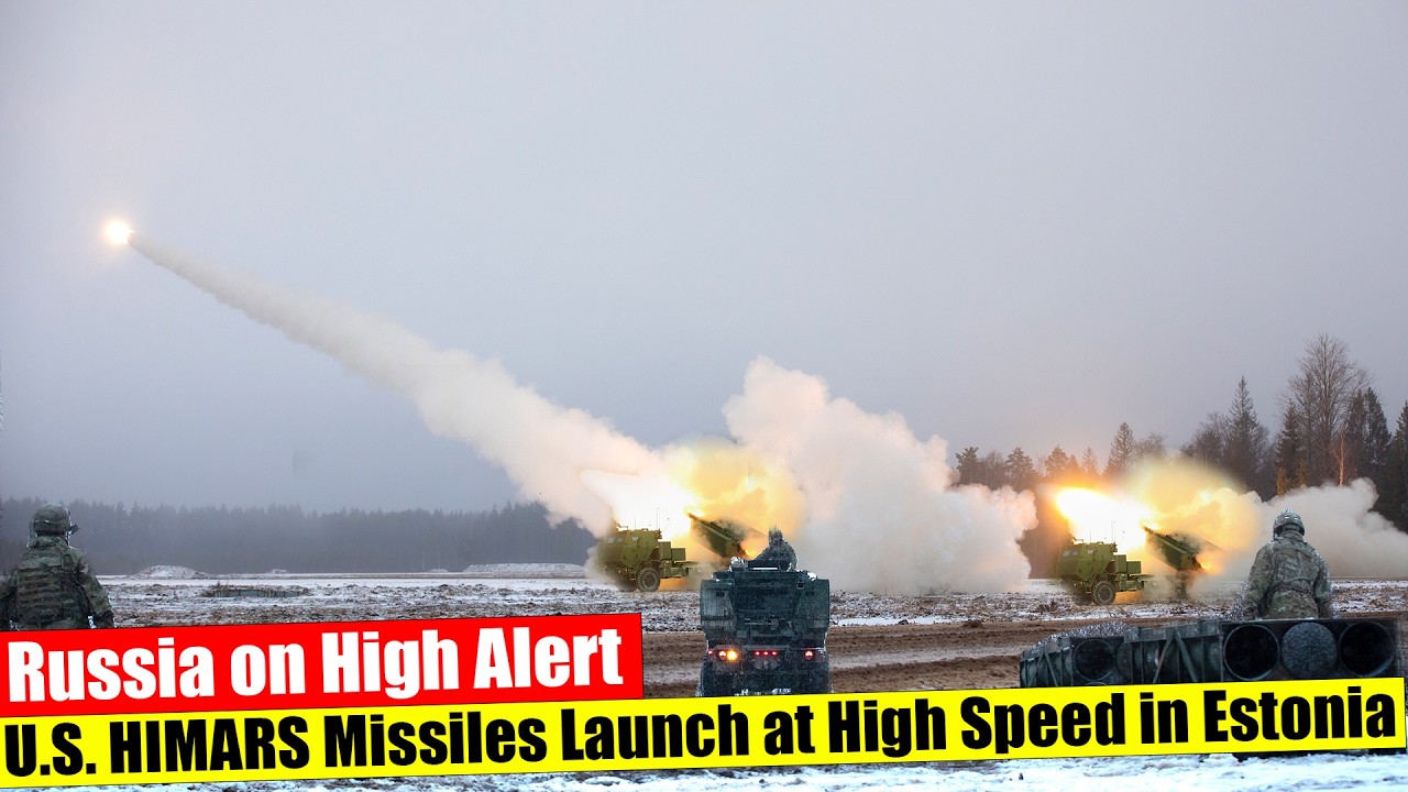 Russia on High Alert! U.S. HIMARS Missiles Launch at High Speed in Estonia