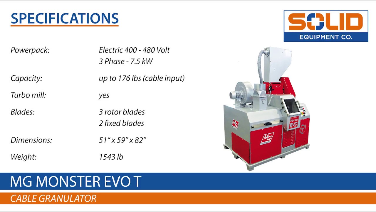 MG Monster EVO T Cable Granulator