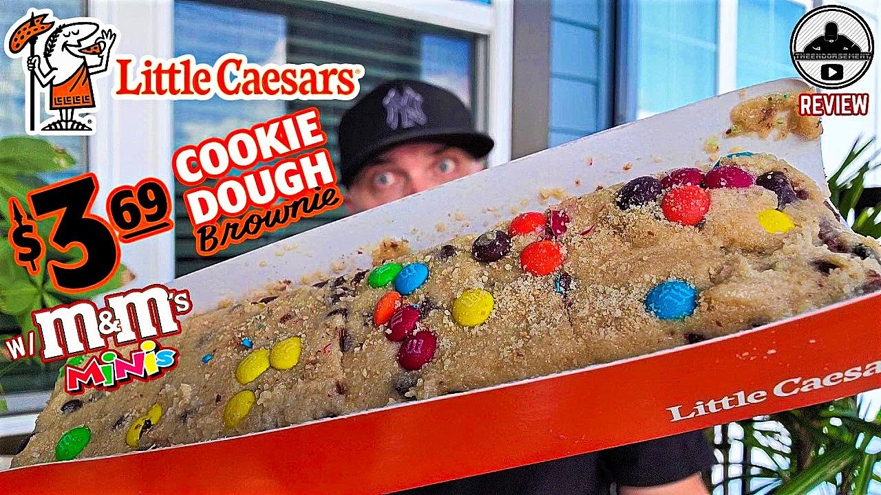 Little Caesars&reg; Cookie Dough Brownie Review! 🍪🍫😍 | M&M Mini's | theendorsement