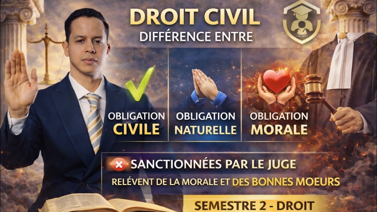 Droit civil : La différence entre obligation civile, naturelle et morale expliquée simplement | S2