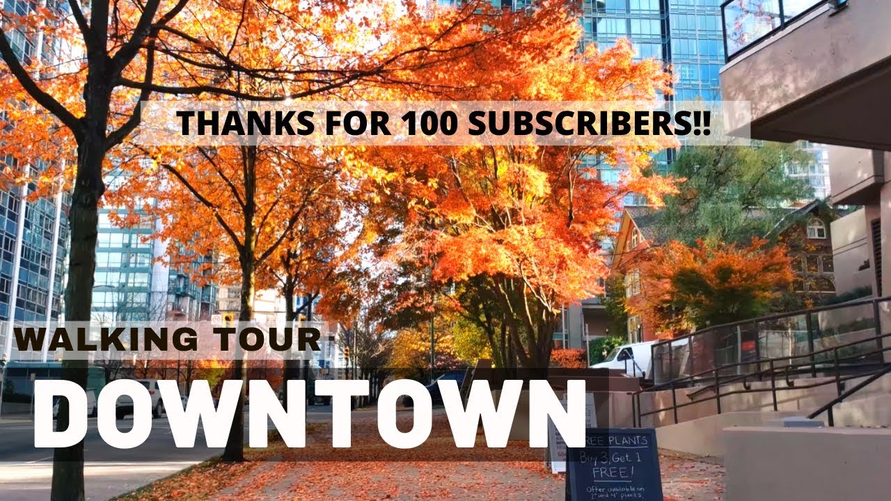 [4K] Downtown Vancouver BC Canada - Street Walking TourㅣCanada road, 4K Virtual Tour