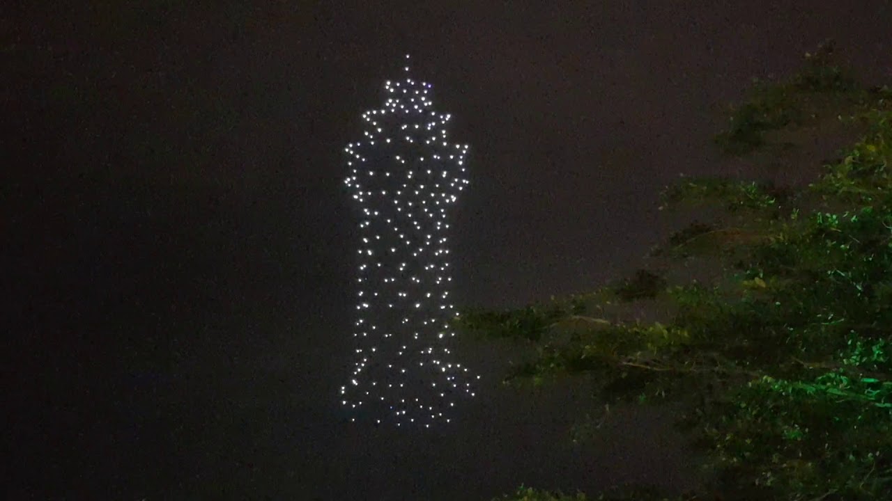 2019 台灣燈會屏東大鵬灣intel無人機燈光秀