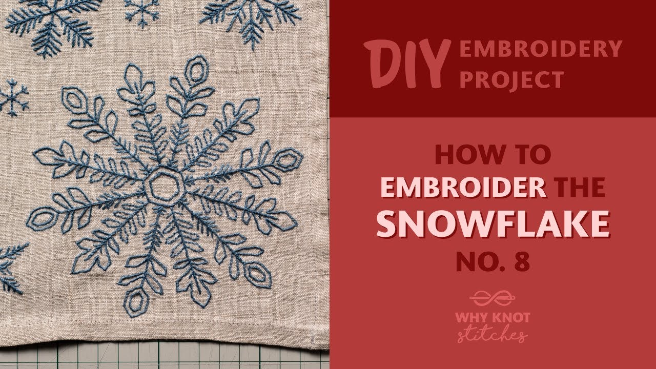 Вышитая снежинка №8