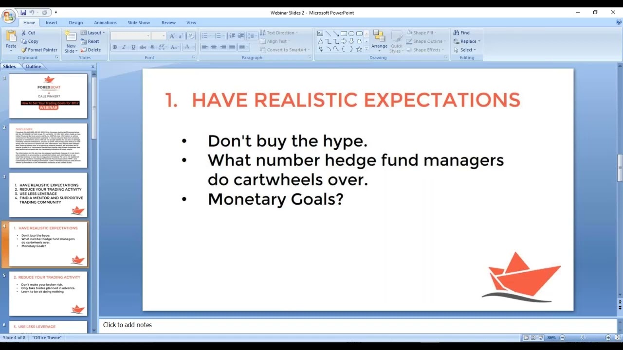 Legacy Webinar - How to Set Your Trading Goals (legacy webinar)