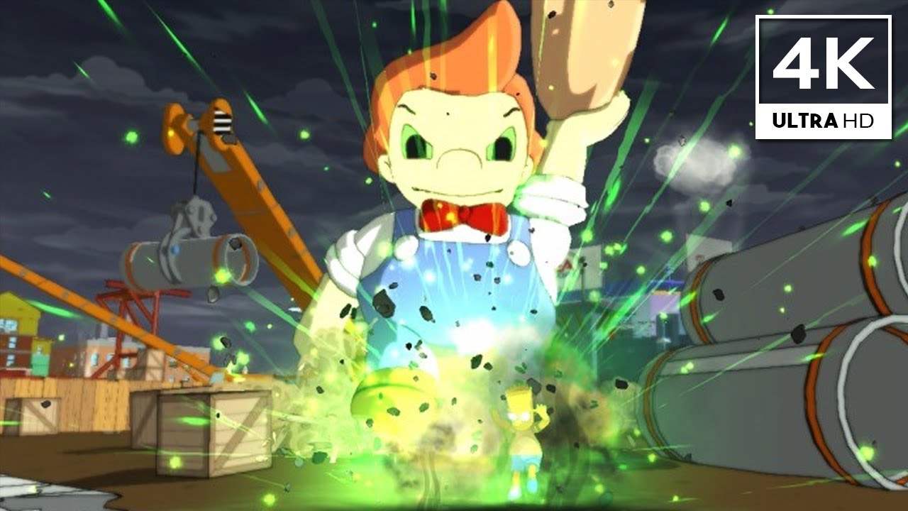 ИГРА «СИМПСОНЫ» — Бой с боссом «Сырой парень» (Xbox 360/PS3/PS2/Wii)