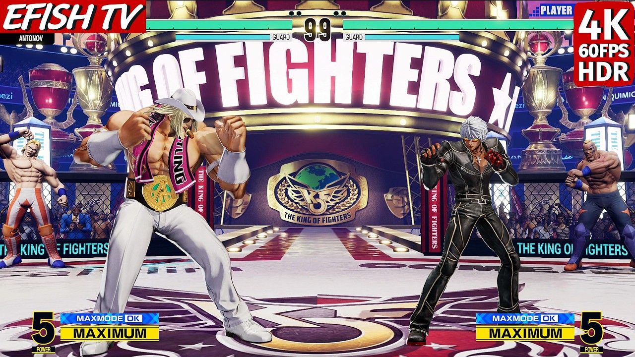 Antonov vs K' (Hardest AI) - KOF XV
