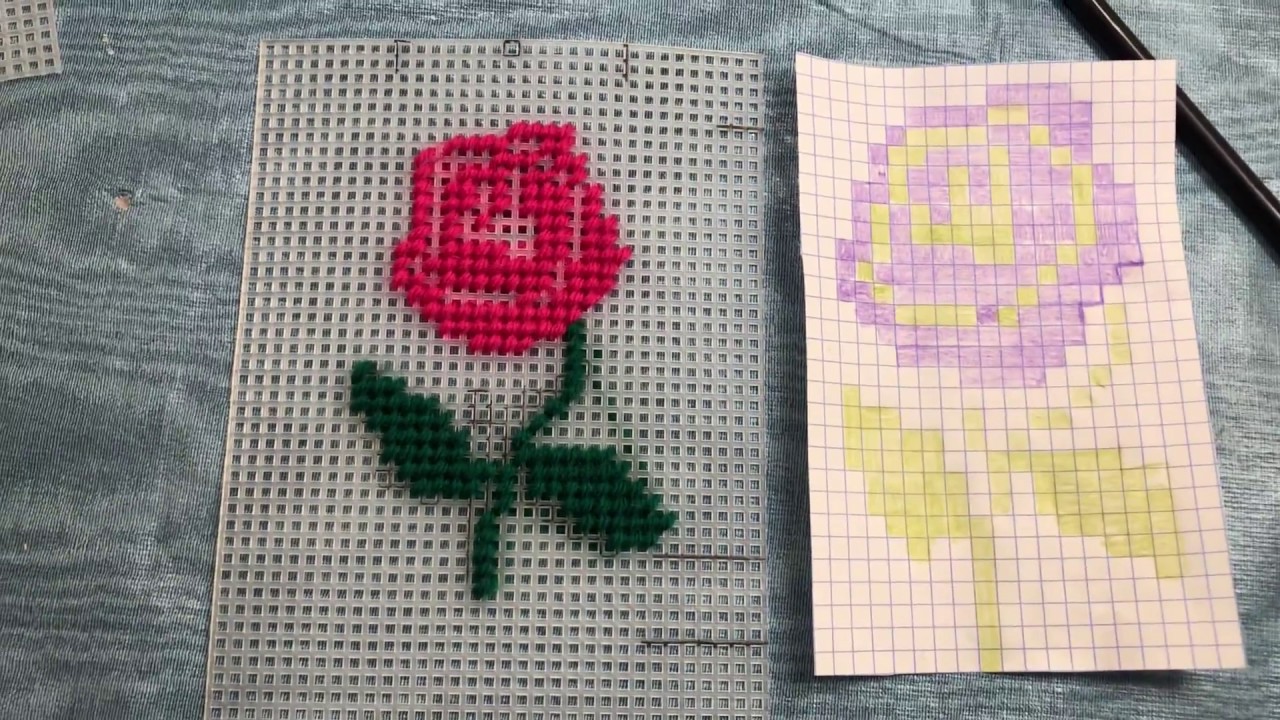 👀 Rose | Visual | Plastic Canvas