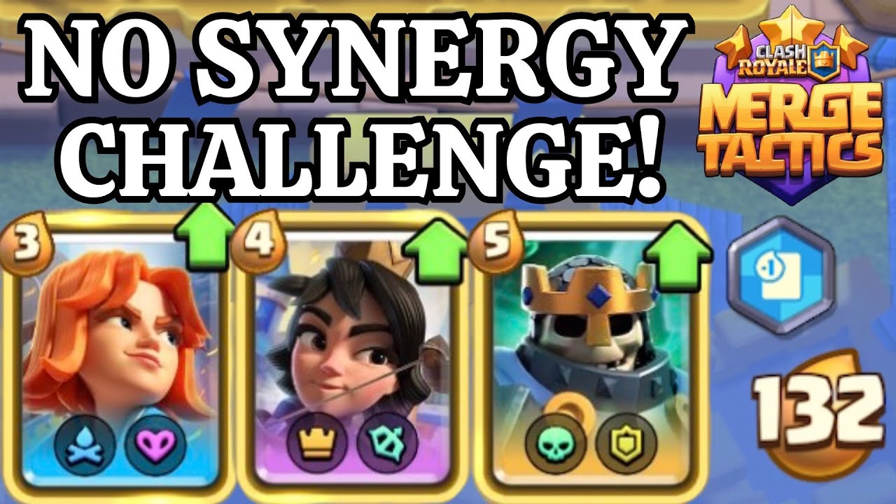 Can I Win A Game Using The WORST TEAM Possible? - Clash Royal Merge Tactics