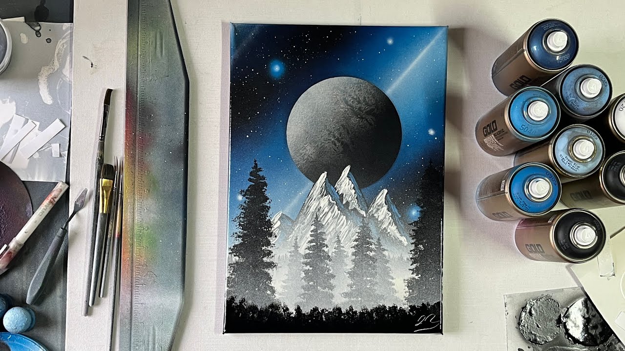 Blue Flash - Painting tutorial with Spray Paint