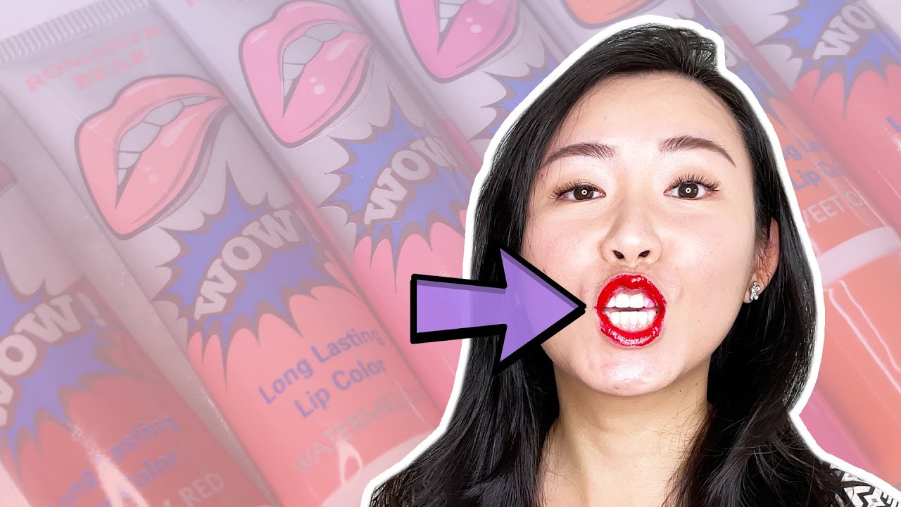 Let's Try PEEL-OFF LIP STAIN By KYDA/Romantic Bear | SISTER TRIES IT