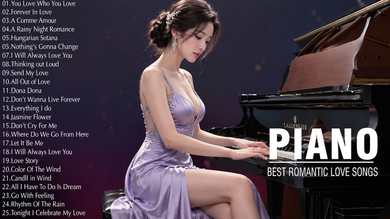 100 Romantic Piano Music - Soft Beautiful Love Songs for Relaxation, Meditation, Sleep, Inner Peace