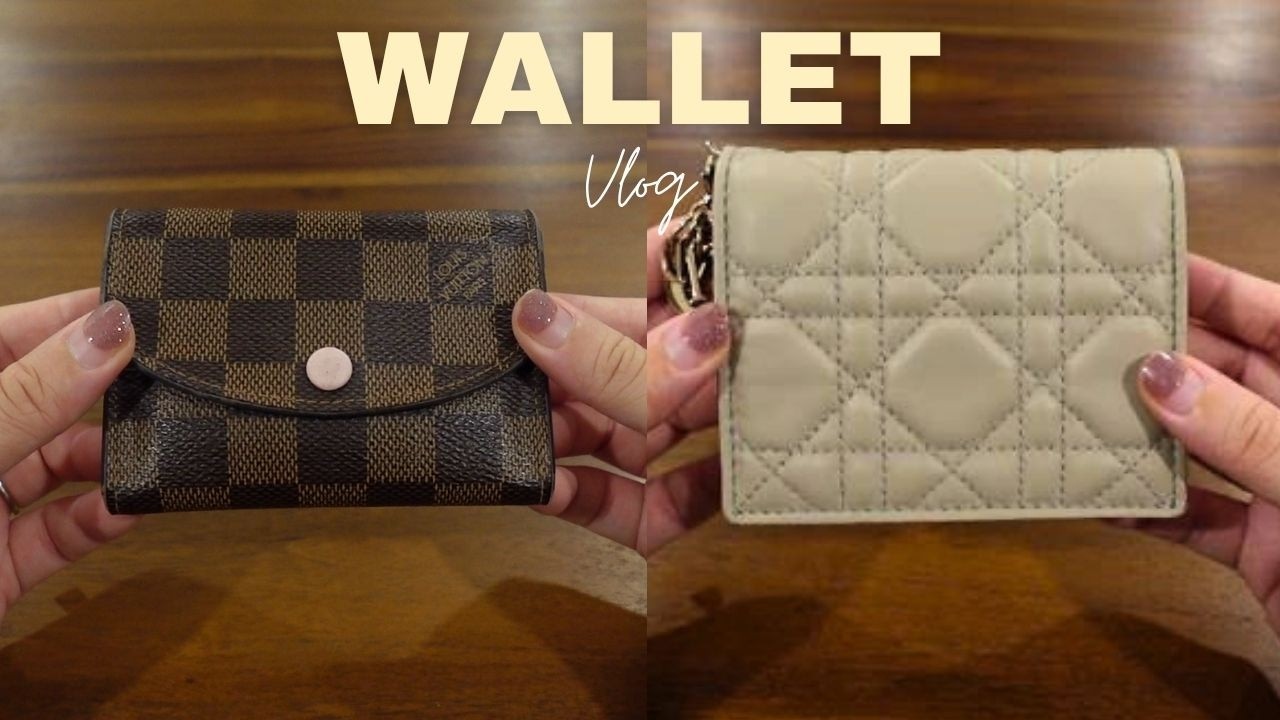 DIOR GARDENIA COMPACT WALLET Unboxing & Switchout, LV Rosalie Coin Purse Review (3 Years of Use)