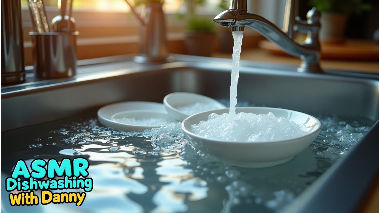 Relaxing ASMR Dishwashing Sounds | Soothing Kitchen Cleaning  | ASMR Dishwashing with Danny ✨💦