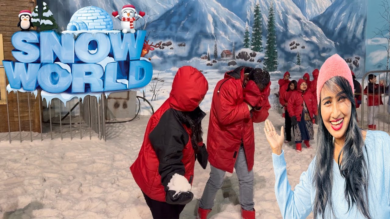 స్నో వరల్డ్ లో పొట్టు పొట్టు కొట్టుకున్నాం !! snow world hyderabad !! entry ticket ! timings !!