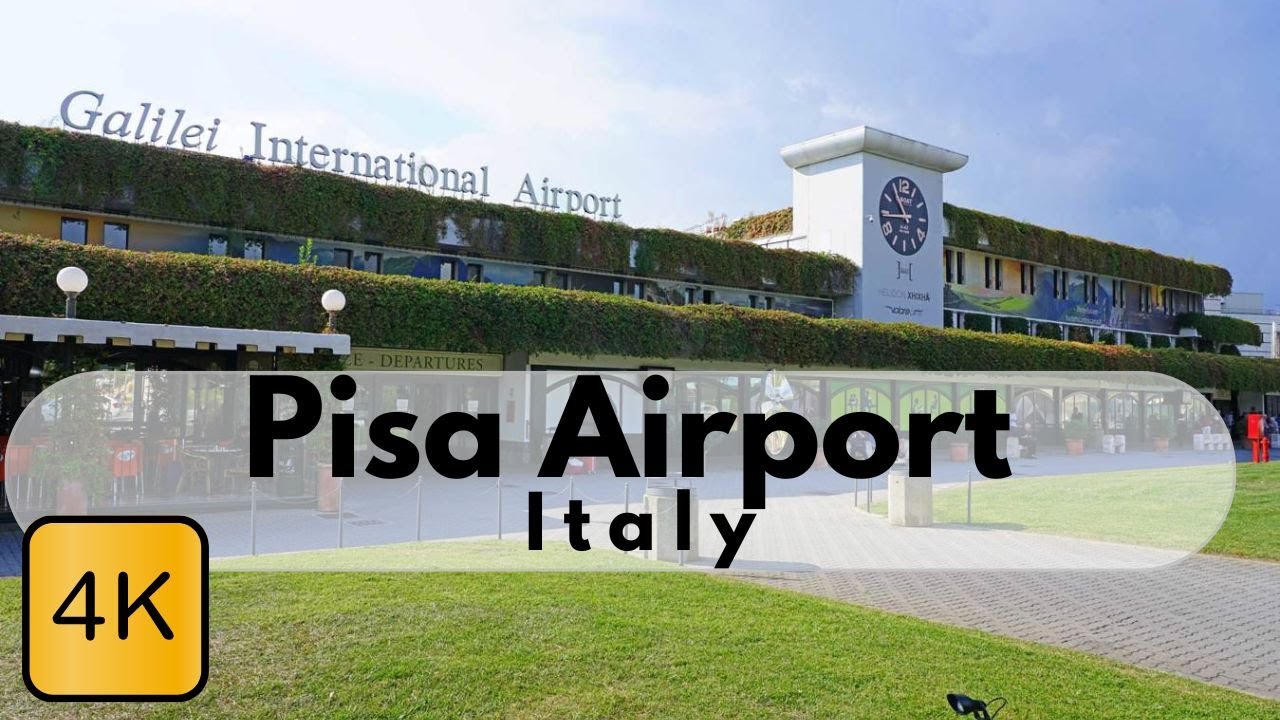 Pisa Galilei airport 4k walk