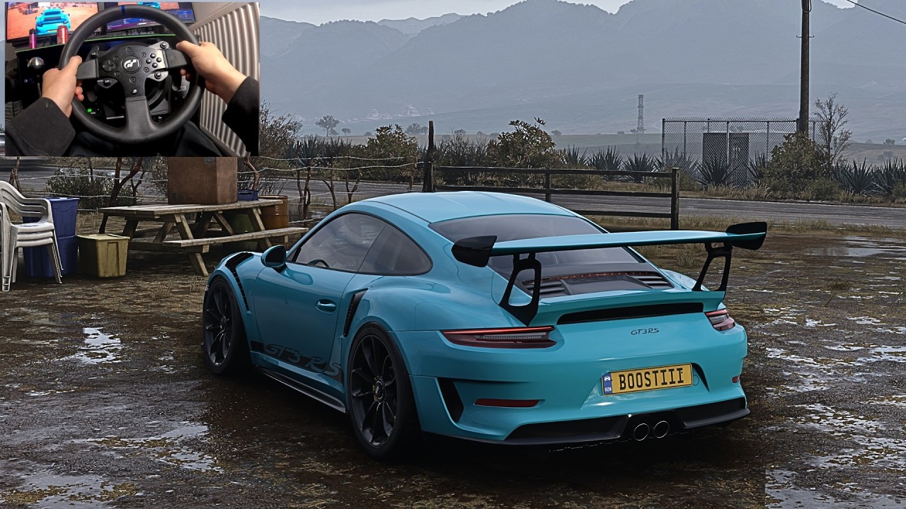 780HP Porsche GT3 RS - Forza Horizon 5 | Steering Wheel Gameplay