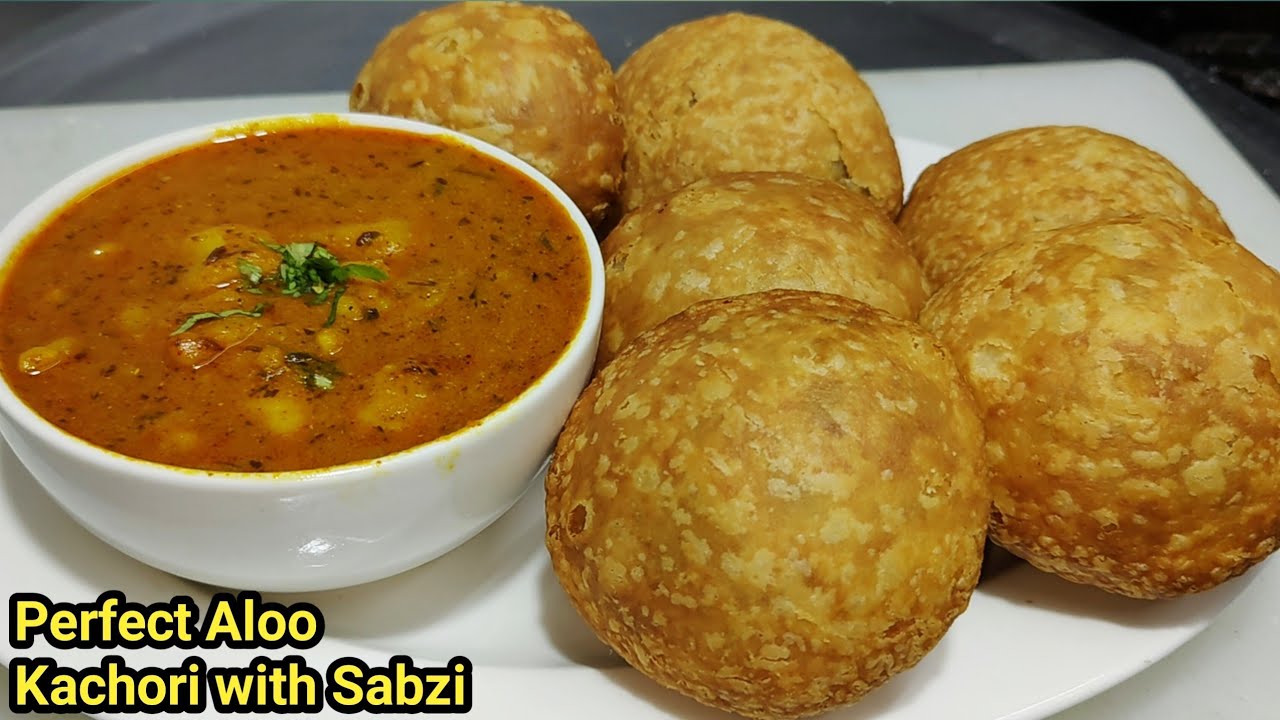 Картофельное карри и хрустящие качори без лука, помидоров и чеснока | Алу Качори | Хаста Качоди |...