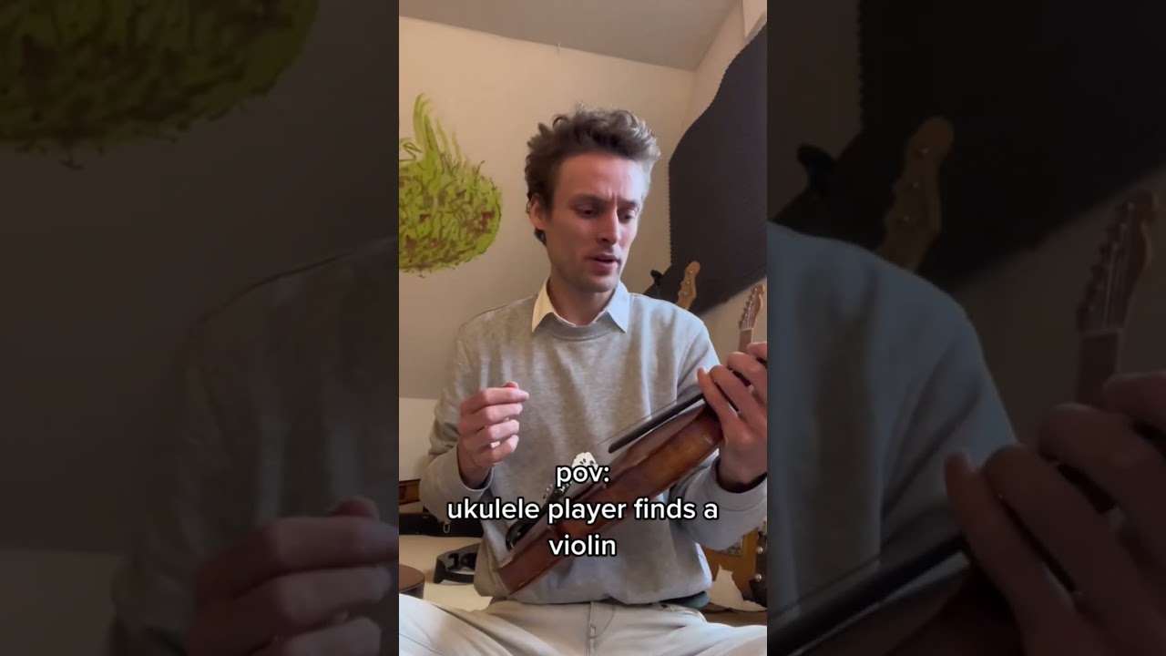 Ukulele Player Finds A Violin