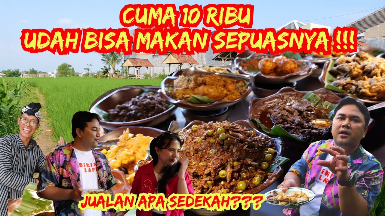 MAKAN DIPINGGIR SAWAH 🔥 10 RIBU BEBAS AMBIL SEMUA MENU 🔥VIEW WARUNG TANDON AMAZING BANGET #malang 