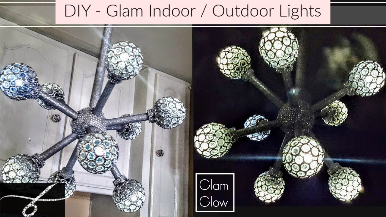 DIY Dollar Tree Glam Wireless Light 💎 Indoor and outdoor  home decor
