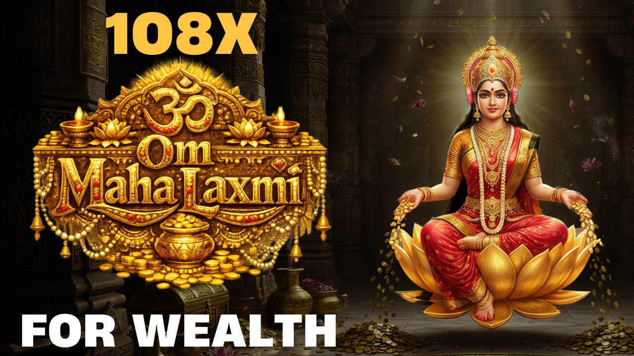 Play This Daily to Invite Wealth | Om Mahalakshmi Namo Namah (108 Times)