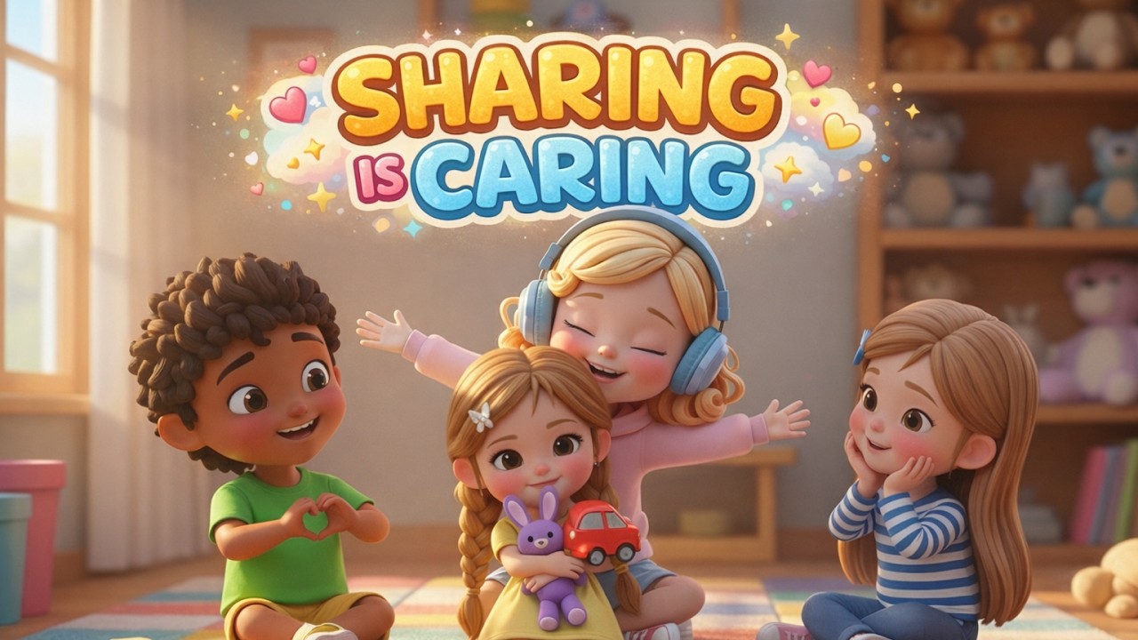 Sharing is Caring Song for Kids ❤️ Learn to Share with Friends - Fun Kids Music Video
