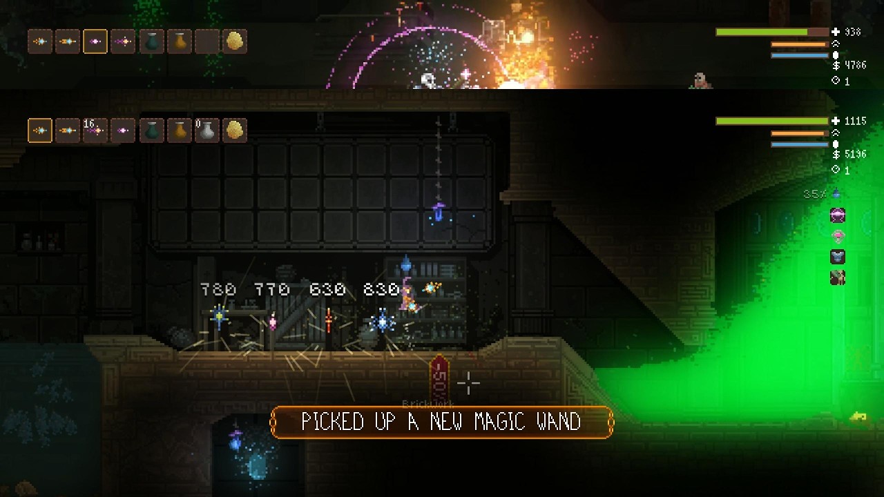 Noita - Fungal Shifting Steam/Smoke into Oil & Flammable Gas into Acid then taking Gas Blood perk