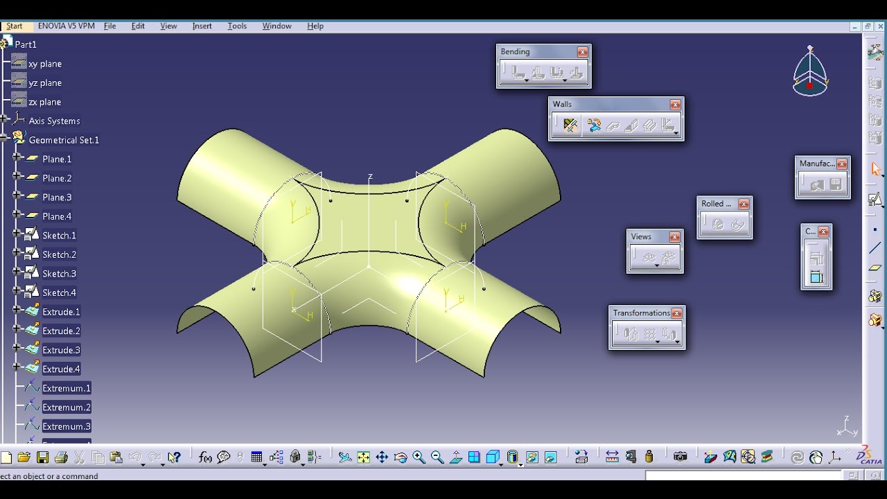 BIW TEMPLATES JUNCTION MATING FLANGE BEAD CATIA V5