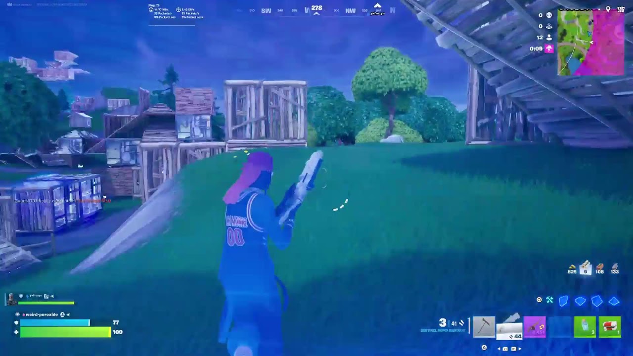 Playing Fortnite and talking with viewers