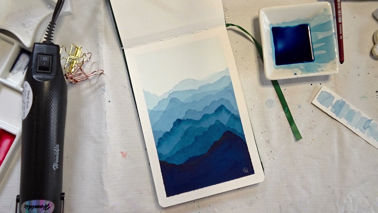 Monochrome painting in Prussian Blue