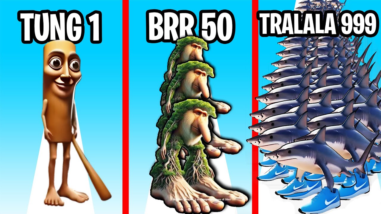 GRANDIR MON ARMÉE BRAINROT AU NIVEAU MAX !! (Crowd Brainrot Run)