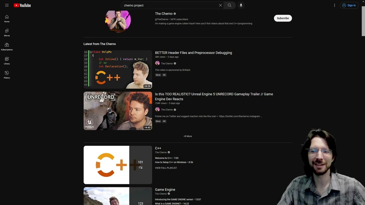 Other Great C++ (related) Coding Channels I Tend To Watch