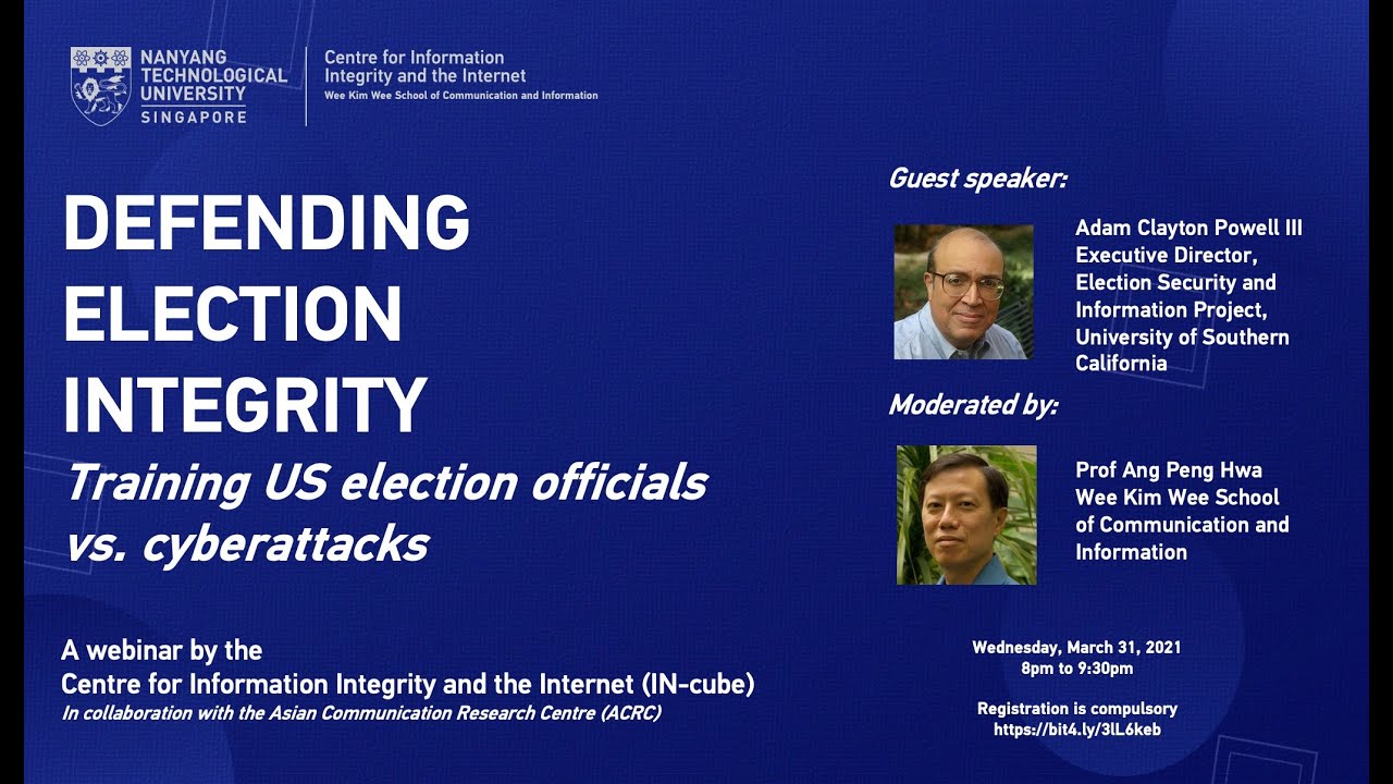 Defending Election Integrity: Training US election officials vs cyberattacks