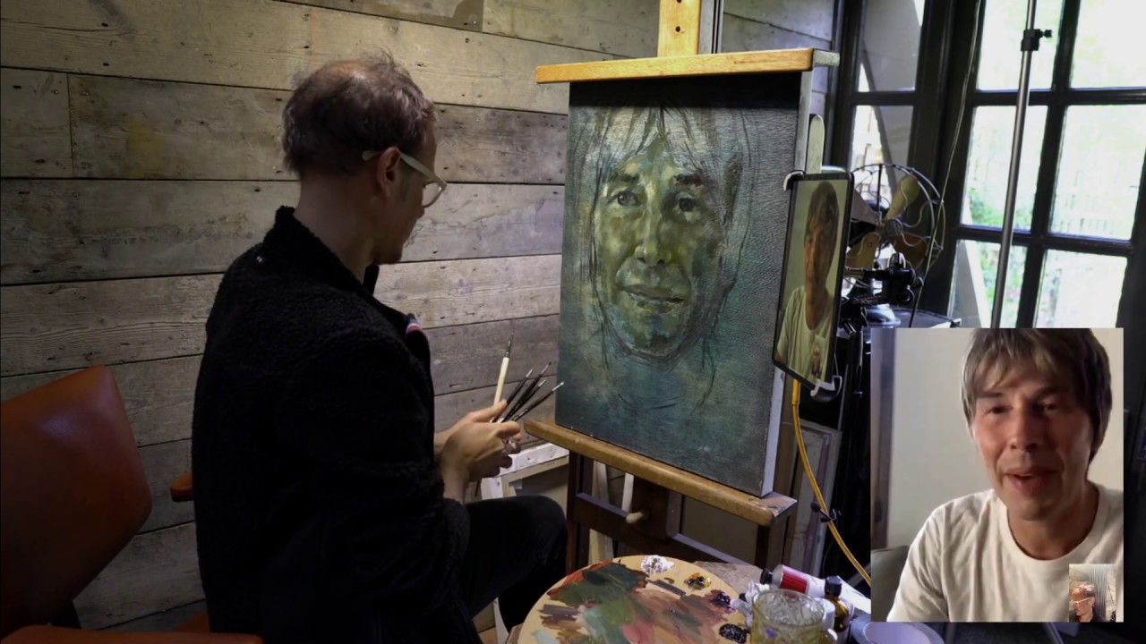 Facetime Portraits: Jonathan Yeo paints Professor Brian Cox. Part 3