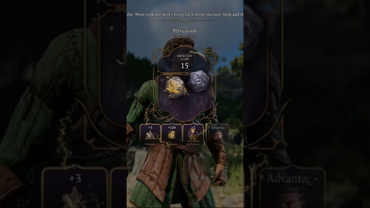 Critical Success on Persuasion | Baldur's Gate 3