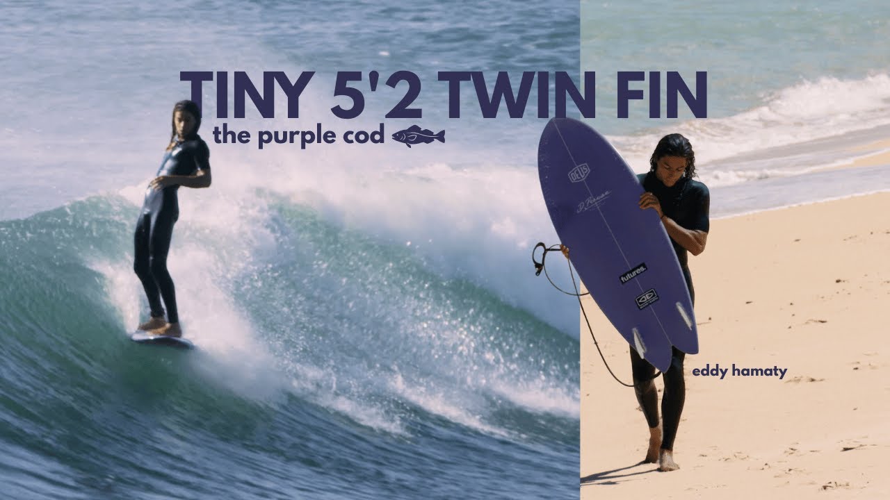 Surfing a TINY TWIN FIN - 5'2 Purple Cod